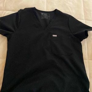 Figs women's black Catrina one pocket scrub top